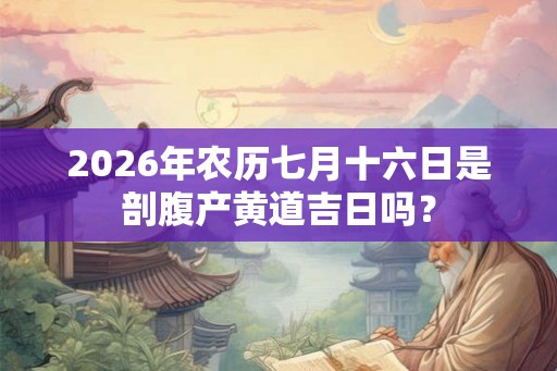 2026年农历七月十六日是剖腹产黄道吉日吗？