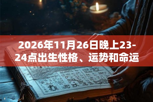 2026年11月26日晚上23-24点出生性格、运势和命运