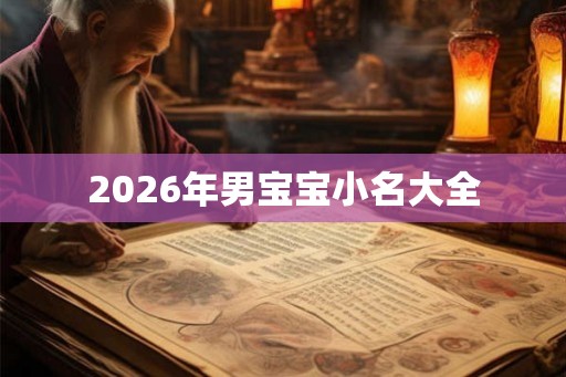 2026年男宝宝小名大全