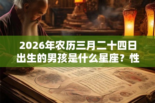2026年农历三月二十四日出生的男孩是什么星座？性格特点是什么？