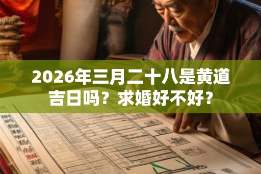 2026年三月二十八是黄道吉日吗？求婚好不好？
