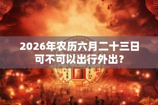 2026年农历六月二十三日可不可以出行外出？