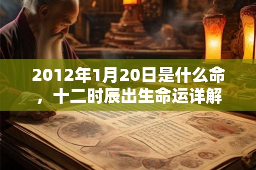 2012年1月20日是什么命，十二时辰出生命运详解