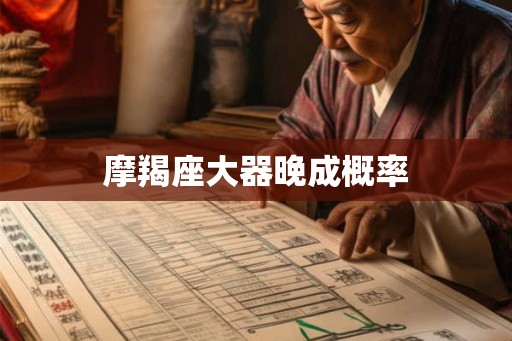 摩羯座大器晚成概率