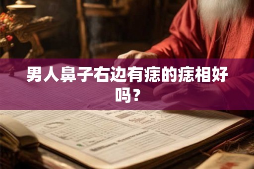男人鼻子右边有痣的痣相好吗？