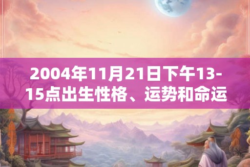 2004年11月21日下午13-15点出生性格、运势和命运