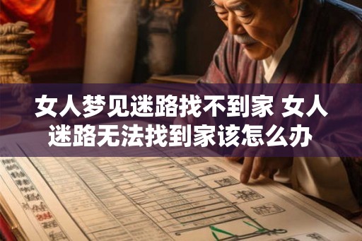 女人梦见迷路找不到家 女人迷路无法找到家该怎么办