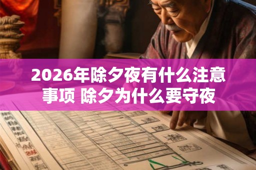 2026年除夕夜有什么注意事项 除夕为什么要守夜