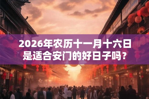 2026年农历十一月十六日是适合安门的好日子吗？