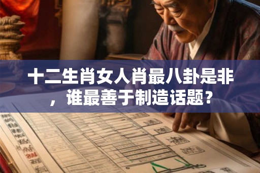 十二生肖女人肖最八卦是非，谁最善于制造话题？