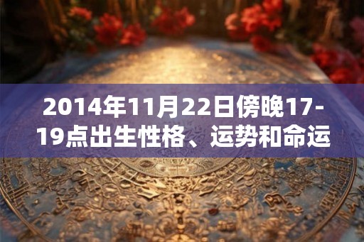2014年11月22日傍晚17-19点出生性格、运势和命运