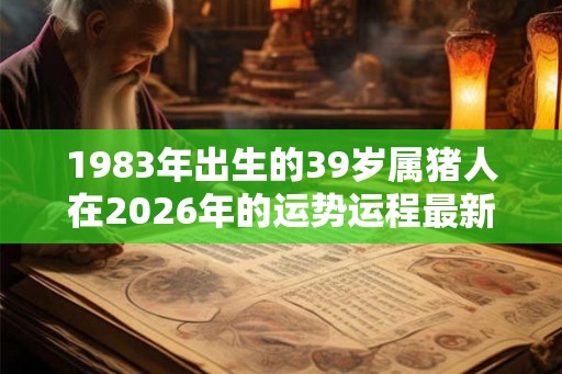1983年出生的39岁属猪人在2026年的运势运程最新大全