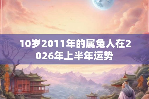 10岁2011年的属兔人在2026年上半年运势