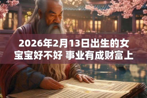 2026年2月13日出生的女宝宝好不好 事业有成财富上升