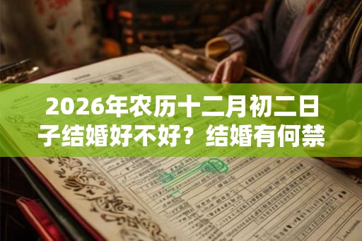 2026年农历十二月初二日子结婚好不好？结婚有何禁忌？