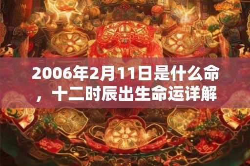 2006年2月11日是什么命，十二时辰出生命运详解