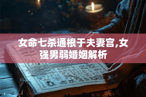 女命七杀通根于夫妻宫,女强男弱婚姻解析 女命七杀通根于夫妻宫,女强男弱婚姻解析