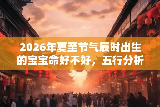2026年夏至节气辰时出生的宝宝命好不好，五行分析