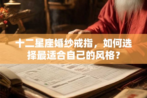 十二星座婚纱戒指,如何选择最适合自己的风格? 十二星座婚纱戒指,如何选择最适合自己的风格?
