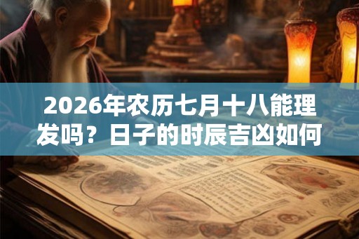 2026年农历七月十八能理发吗？日子的时辰吉凶如何？