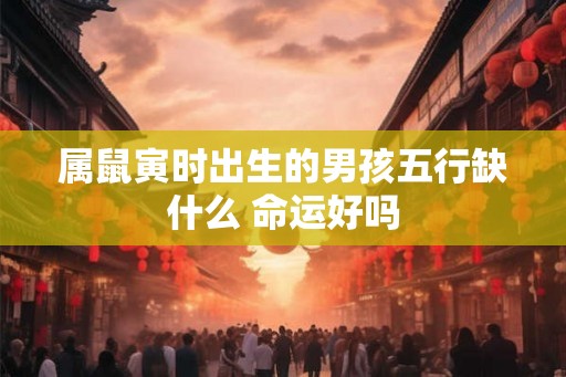 属鼠寅时出生的男孩五行缺什么 命运好吗