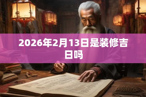 2026年2月13日是装修吉日吗