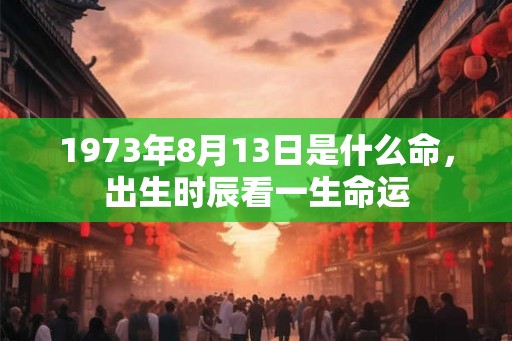 1973年8月13日是什么命,出生时辰看一生命运 1973年8月13日是什么命,出生时辰看一生命运