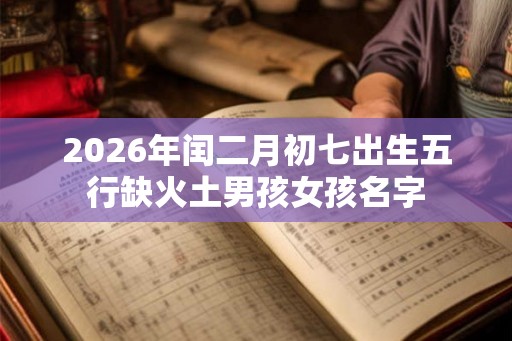 2026年闰二月初七出生五行缺火土男孩女孩名字