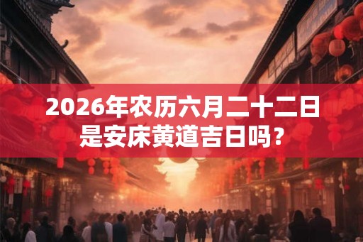 2026年农历六月二十二日是安床黄道吉日吗? 2026年农历六月二十二日是安床黄道吉日吗?