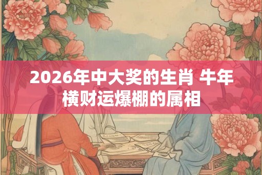 2026年中大奖的生肖 牛年横财运爆棚的属相