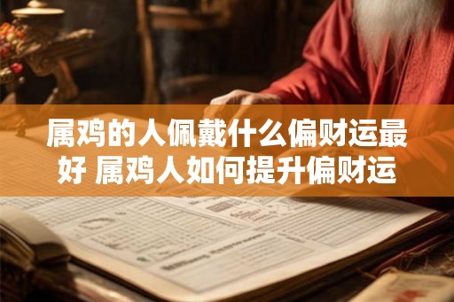 属鸡的人佩戴什么偏财运最好 属鸡人如何提升偏财运势