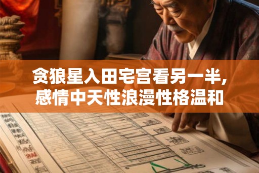 贪狼星入田宅宫看另一半,感情中天性浪漫性格温和