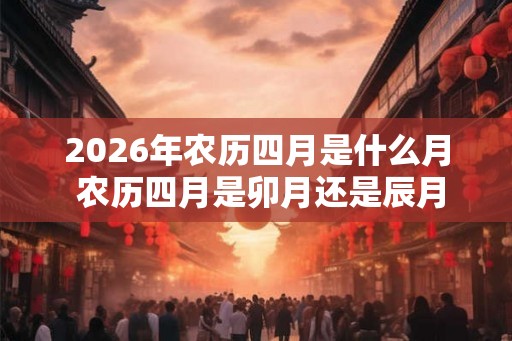 2026年农历四月是什么月 农历四月是卯月还是辰月