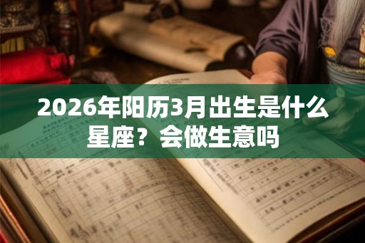 2026年阳历3月出生是什么星座？会做生意吗