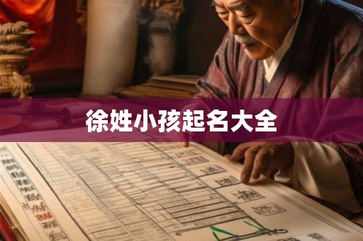 徐姓小孩起名大全