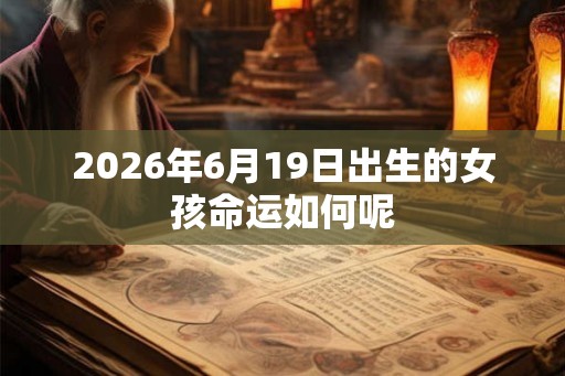 2026年6月19日出生的女孩命运如何呢
