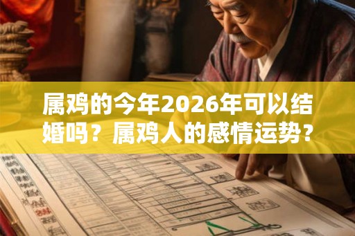 属鸡的今年2026年可以结婚吗?属鸡人的感情运势? 属鸡的今年2026年可以结婚吗?属鸡人的感情运势?