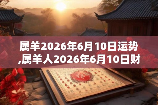 属羊2026年6月10日运势,属羊人2026年6月10日财运,生肖羊2026年6月10日运势