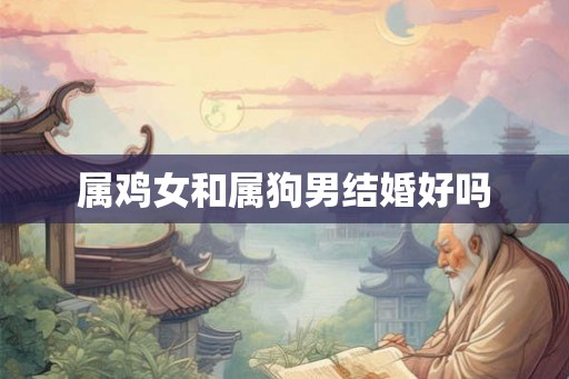 属鸡女和属狗男结婚好吗