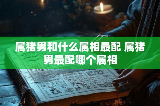 属猪男和什么属相最配 属猪男最配哪个属相