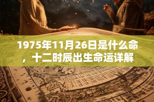 1975年11月26日是什么命，十二时辰出生命运详解