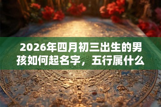 2026年四月初三出生的男孩如何起名字，五行属什么