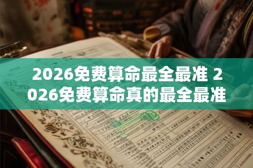 2026免费算命最全最准 2026免费算命真的最全最准吗