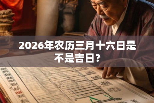 2026年农历三月十六日是不是吉日？