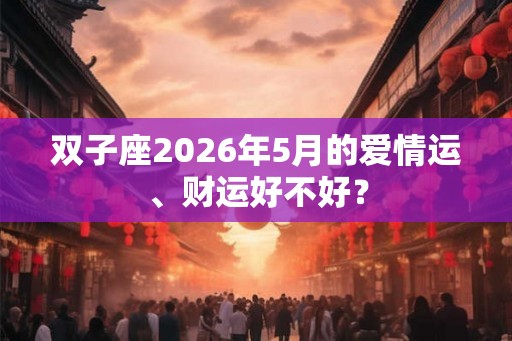 双子座2026年5月的爱情运、财运好不好？