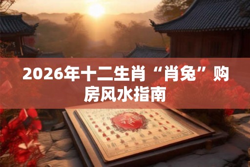 2026年十二生肖“肖兔”购房风水指南