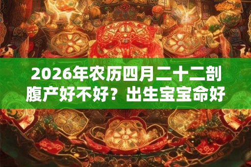 2026年农历四月二十二剖腹产好不好？出生宝宝命好吗？