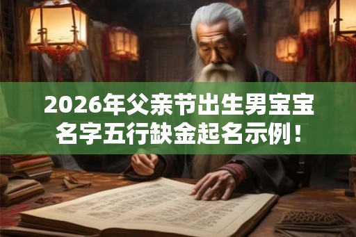 2026年父亲节出生男宝宝名字五行缺金起名示例！
