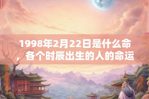 1998年2月22日是什么命,各个时辰出生的人的命运 1998年2月22日是什么命,各个时辰出生的人的命运