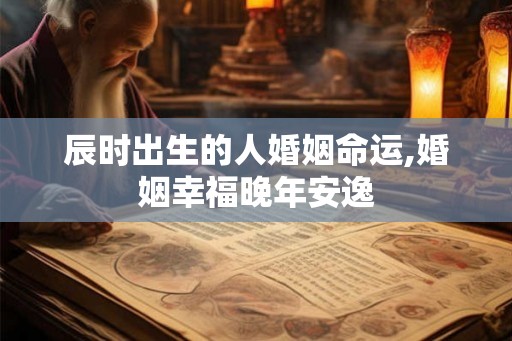 辰时出生的人婚姻命运,婚姻幸福晚年安逸
